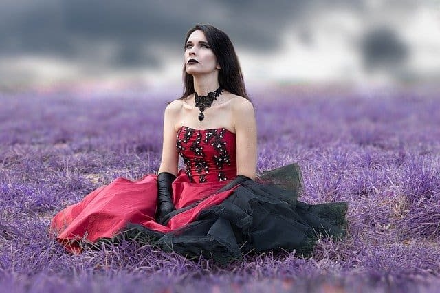 Red gotic style dress